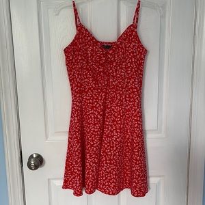 Red Floral Summer Dress